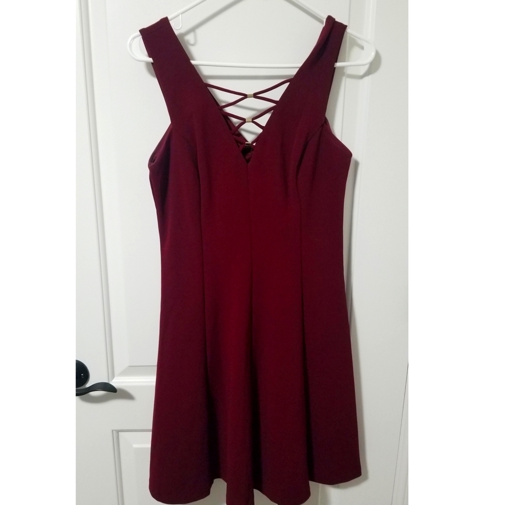 Kensie Burgandy Dress
